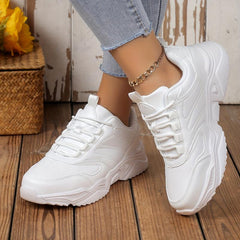 Solid Lightweight Breathable Running Shoes Heighten Wear Resistance