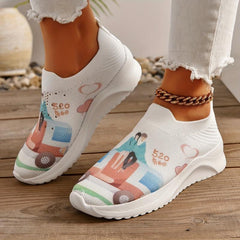 Couple Figure Graphic Athletic Sneakers for Women