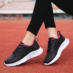 Women's Lace-up Lightweight Running Shoes Non-slip Athletic Sneakers