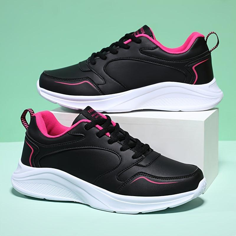 Women's Lace-up Lightweight Running Shoes Non-slip Athletic Sneakers