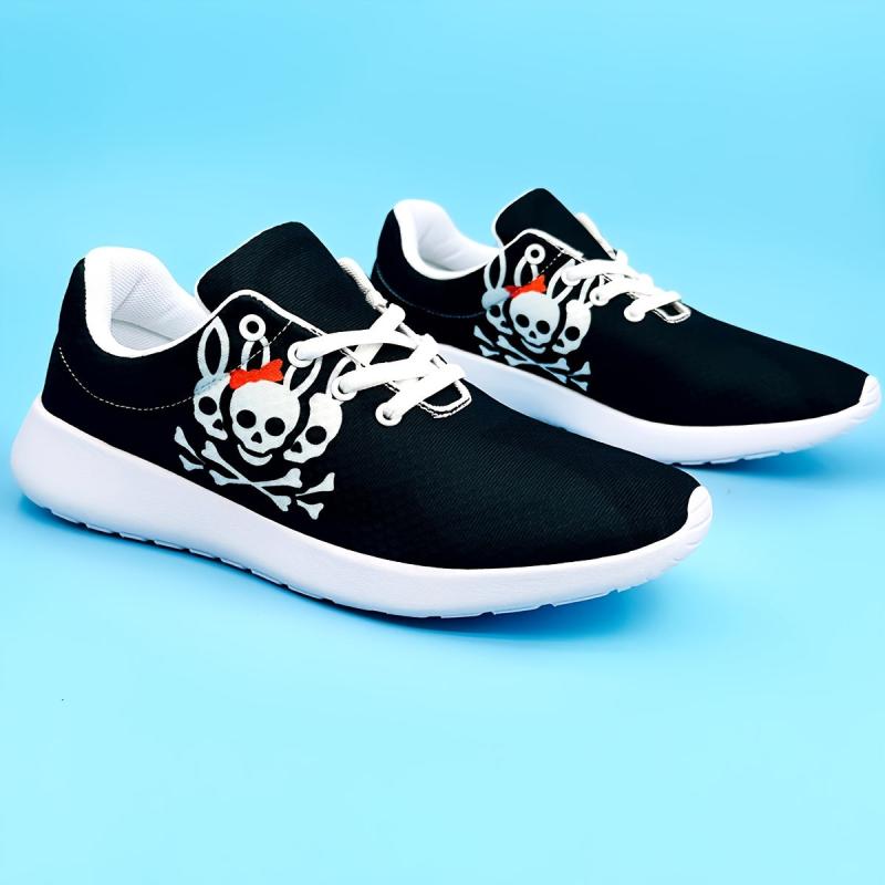 Skull Bunny Print Running Shoes Breathable Non Slip Sneakers