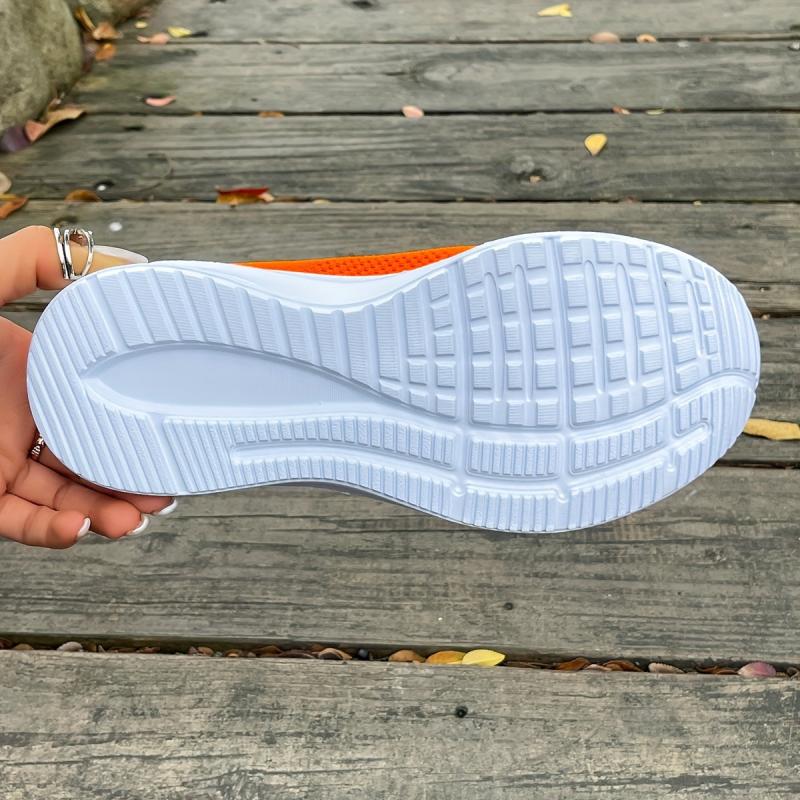 Women's Solid Sneakers Flying Woven Sock Shoes