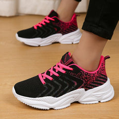 Women's Lightweight Walking Shoes Lace Up Mesh Sneakers