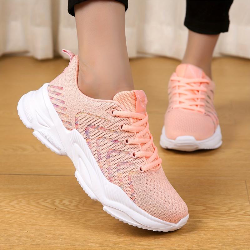 Women's Lightweight Walking Shoes Lace Up Mesh Sneakers