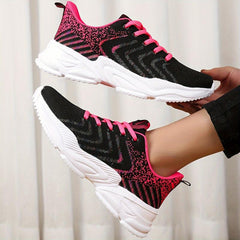 Women's Lightweight Walking Shoes Lace Up Mesh Sneakers
