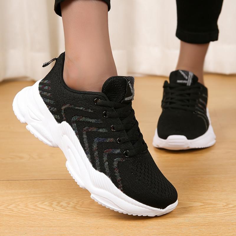 Women's Lightweight Walking Shoes Lace Up Mesh Sneakers