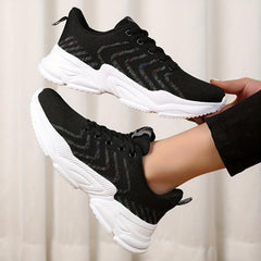 Women's Lightweight Walking Shoes Lace Up Mesh Sneakers