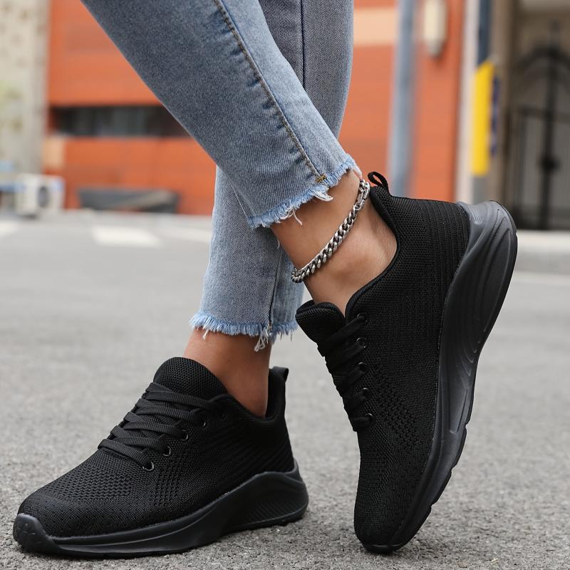 Knit Athletic Running Shoes Soft Sole Lightweight Outdoor Casual Sneakers
