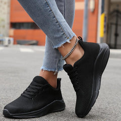 Knit Athletic Running Shoes Soft Sole Lightweight Outdoor Casual Sneakers