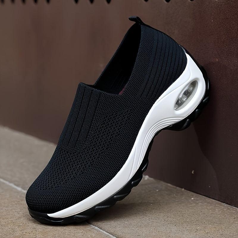 Women's Air Cushion Platform Walking Shoes Slip on Sneakers