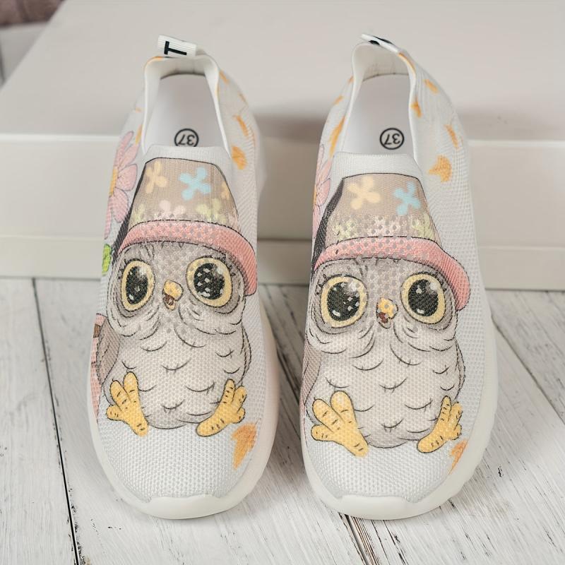 Cartoon Print Heighten Running Shoes Shock Absorption Non Slip Sneakers