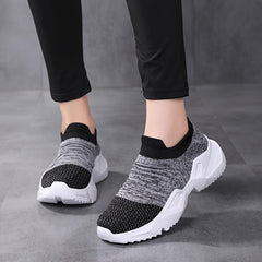 Women's Elastic Chunky Sneakers Slip-on Running Shoes