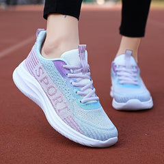 Breathable Shockproof Chunky Sports Shoes Comfortable Lace Up Travel Shoes