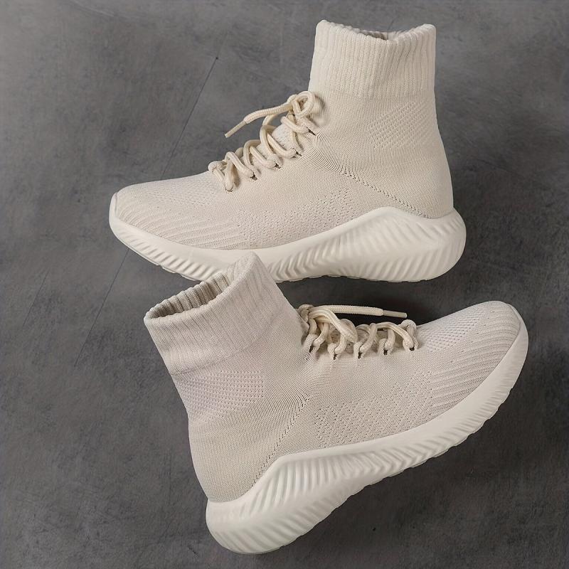 Women's High Top Lace-up Sock Sneakers