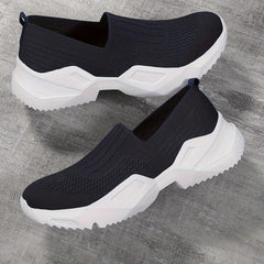 Women's Knit Height Increased Sports Shoes Slip-on Walking Shoes
