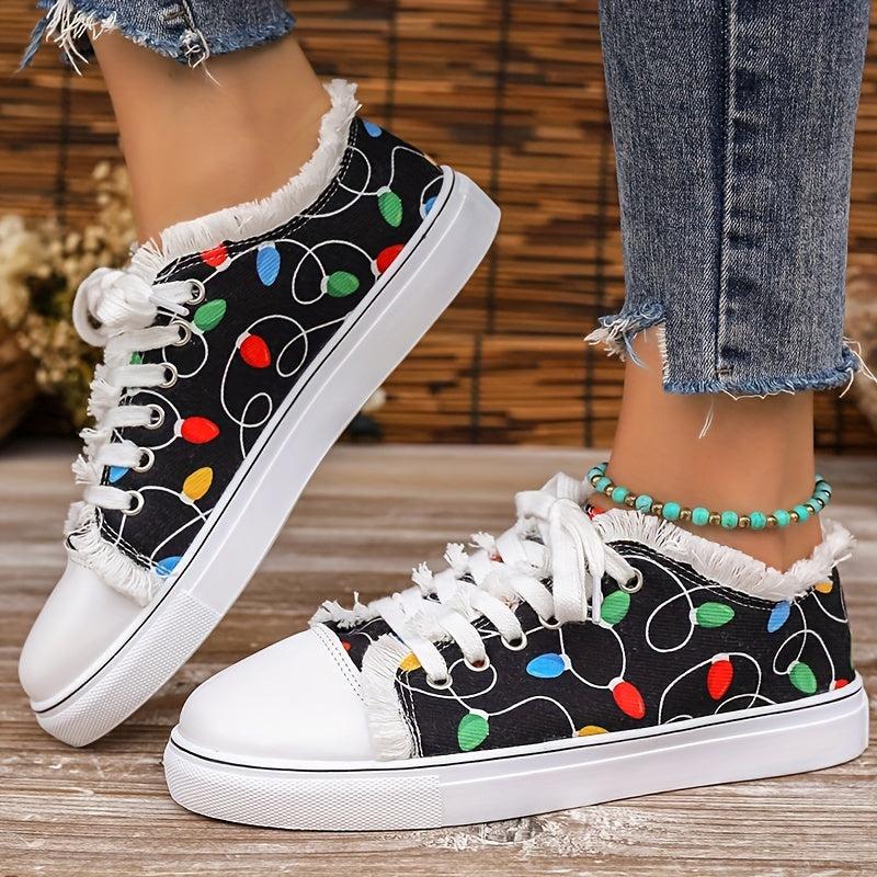 Women's Lace Up Low Top Flat Shoes Comfortable Casual Sport Shoes