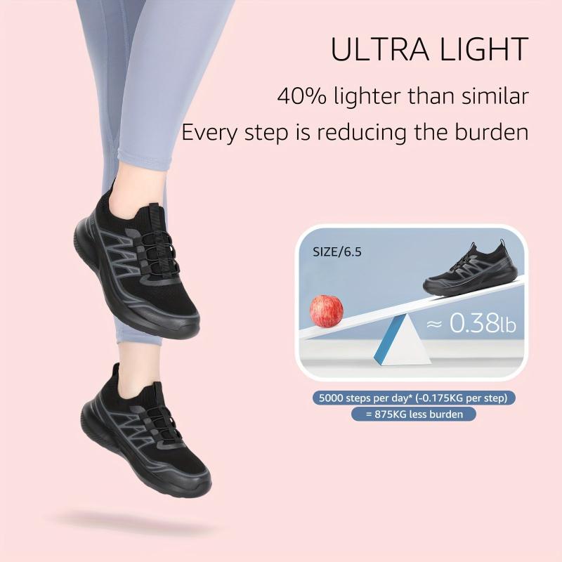 Women's Lace up Breathable Running Shoes Comfort Non slip Athletic Sneakers