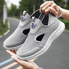 Women's Solid Flying Woven Sports Shoes Breathable Casual Sneakers