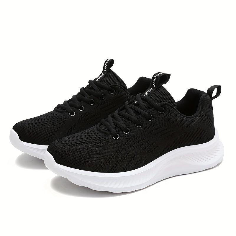 Women's Breathable Running Shoes Mesh Lace-up Athletic Sneakers