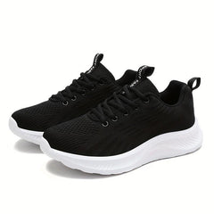 Women's Breathable Running Shoes Mesh Lace-up Athletic Sneakers