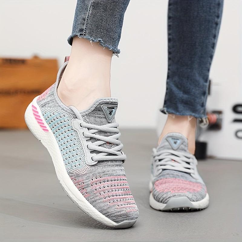 Women's Mesh Sneakers Casual Outdoor Lace-Up Shoes Lightweight Running