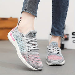 Women's Mesh Sneakers Casual Outdoor Lace-Up Shoes Lightweight Running