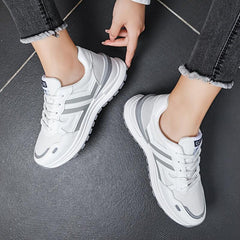 Women's Colorblock Lace Up Sneakers Non Slip Running Shoes