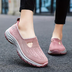 Women's Cutout Slip on Walking Shoes Sporty Running Shoes