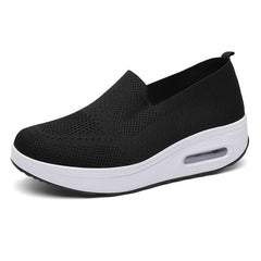Women's Knit Sports Sneakers Thick Sole Air Cushion Running Shoes