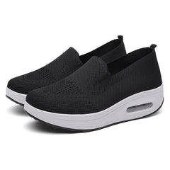 Women's Knit Sports Sneakers Thick Sole Air Cushion Running Shoes