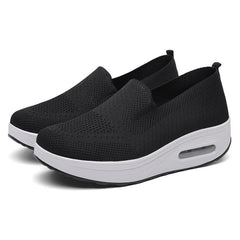 Women's Knit Sports Sneakers Thick Sole Air Cushion Running Shoes