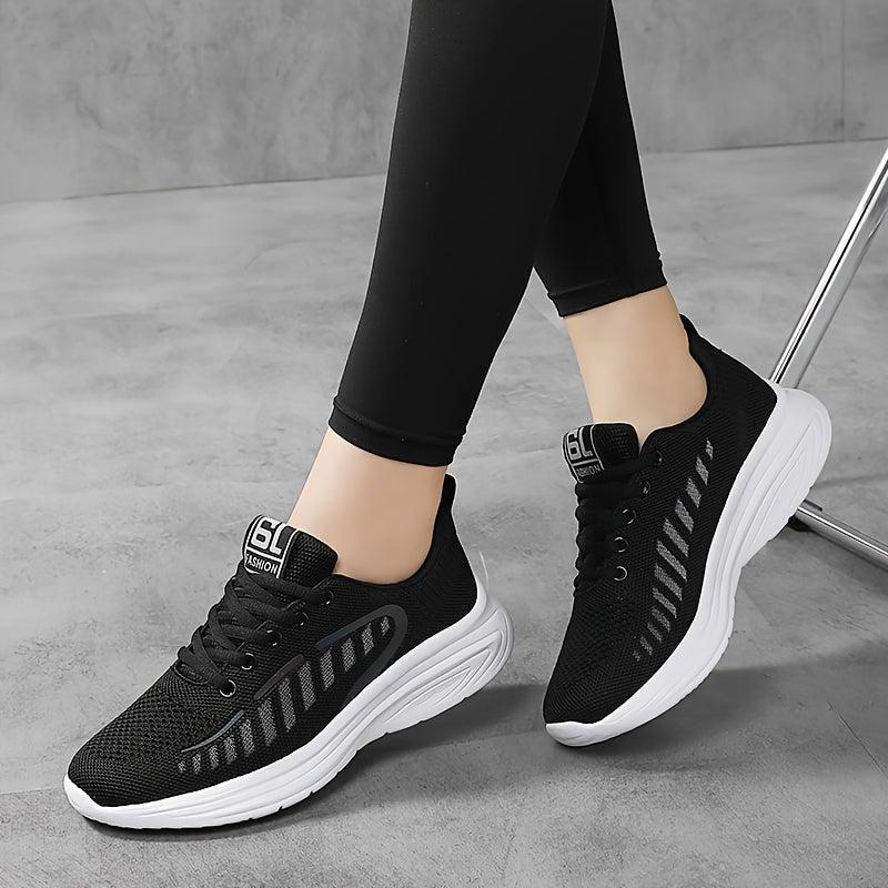 Women's Lace up Mesh Athletic Running Shoes Breathable Anti slip Casual Sneakers