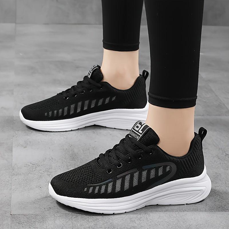 Women's Lace up Mesh Athletic Running Shoes Breathable Anti slip Casual Sneakers