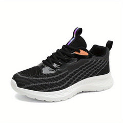 Women's Lightweight Sports Shoes Stripe Knitted Running Shoes
