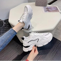 Women's Mesh Breathable Chunky Sneakers Soft Bottom Running Shoes
