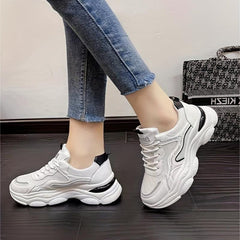 Women's Mesh Breathable Chunky Sneakers Soft Bottom Running Shoes