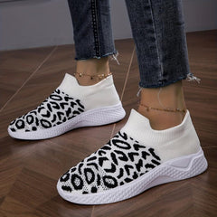 Leopard Print Casual Shoes Lightweight Breathable Sneakers