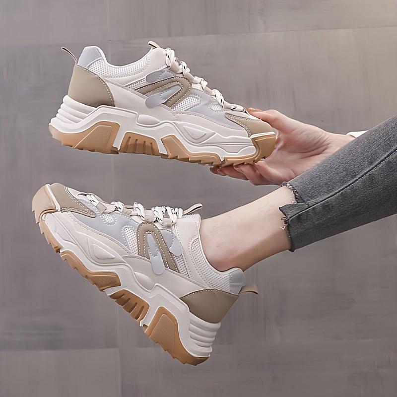 Chunky Sneakers Breathable Thick Sole Running Sneakers Women's Casual Shoes