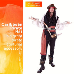 Faux Leather Pirate Hat Halloween Party Costume Hat Cap