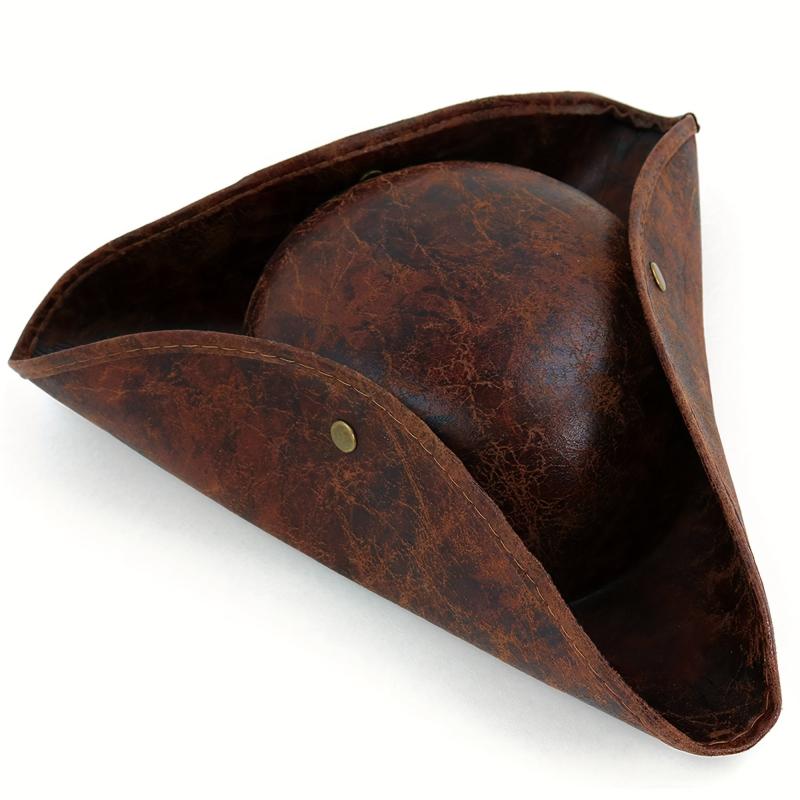 Faux Leather Pirate Hat Halloween Party Costume Hat Cap