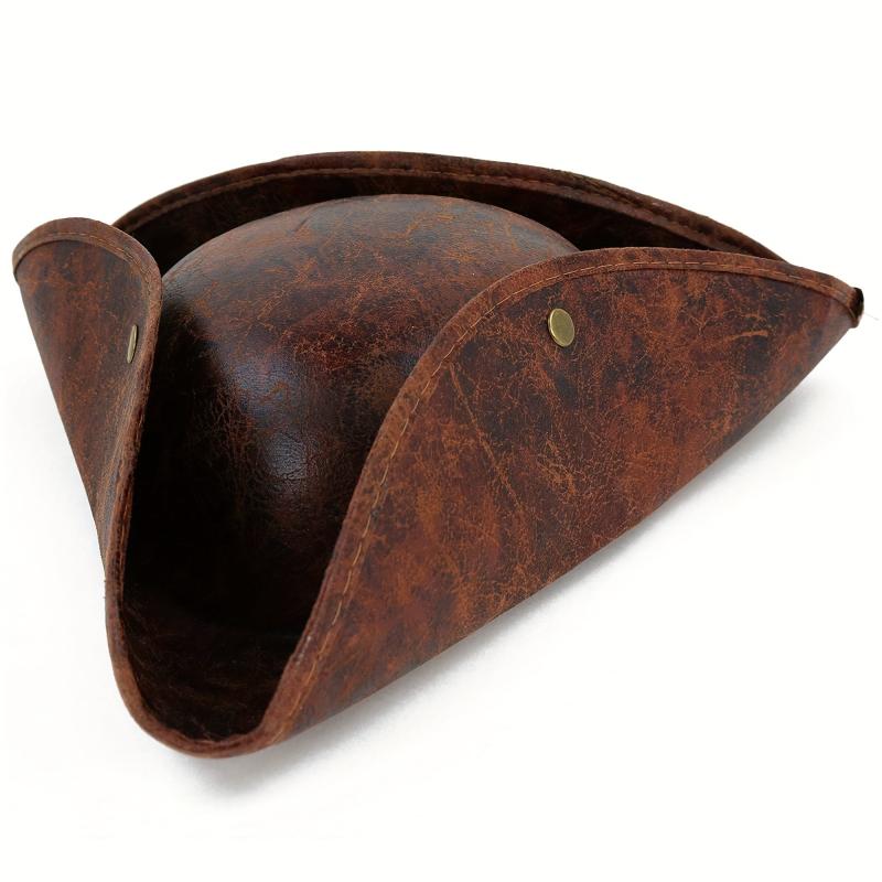 Faux Leather Pirate Hat Halloween Party Costume Hat Cap