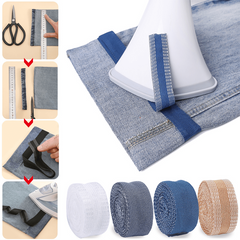 Self Adhesive Fringe Trim for Jeans Iron on Hemming Tape Trouser Mouth Paste