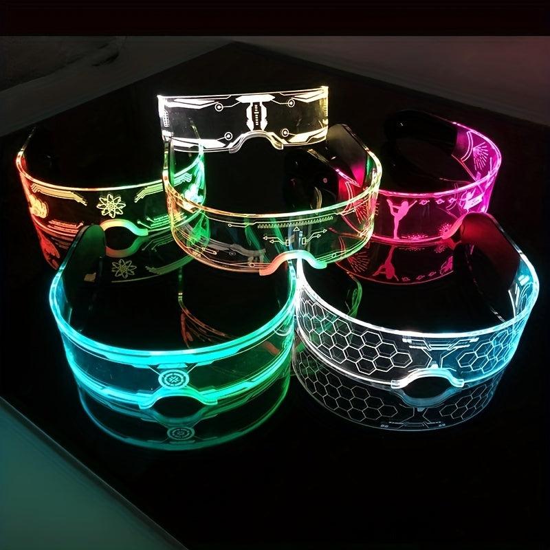 LED Glasses Luminous Party Decoration Christmas Neon Glasses