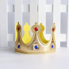 Red Velvet Cloak With Crown And Scepter King Costume Set