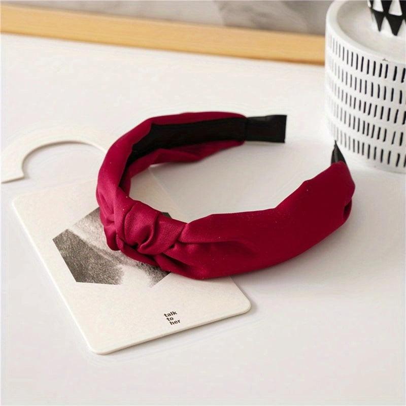 Vintage Satin Headband Hair Accessory Black