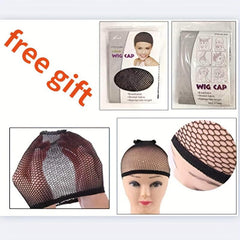 Short Women's Wig Straight Hair With Bangs Heat resistant Synthetic Fiber Wig