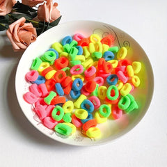 100pcs Multicolored Hair Tie Hair Bands Ponytail Holders Scrunchies Ties