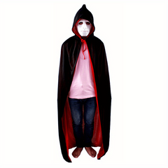 2Pcs Long Witch Hooded Cloak for Halloween Costumes Masquerade Parties