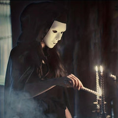 2Pcs Long Witch Hooded Cloak for Halloween Costumes Masquerade Parties