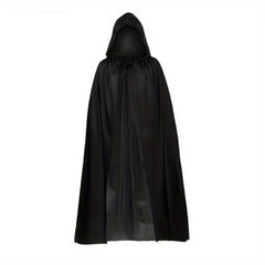 2Pcs Long Witch Hooded Cloak for Halloween Costumes Masquerade Parties